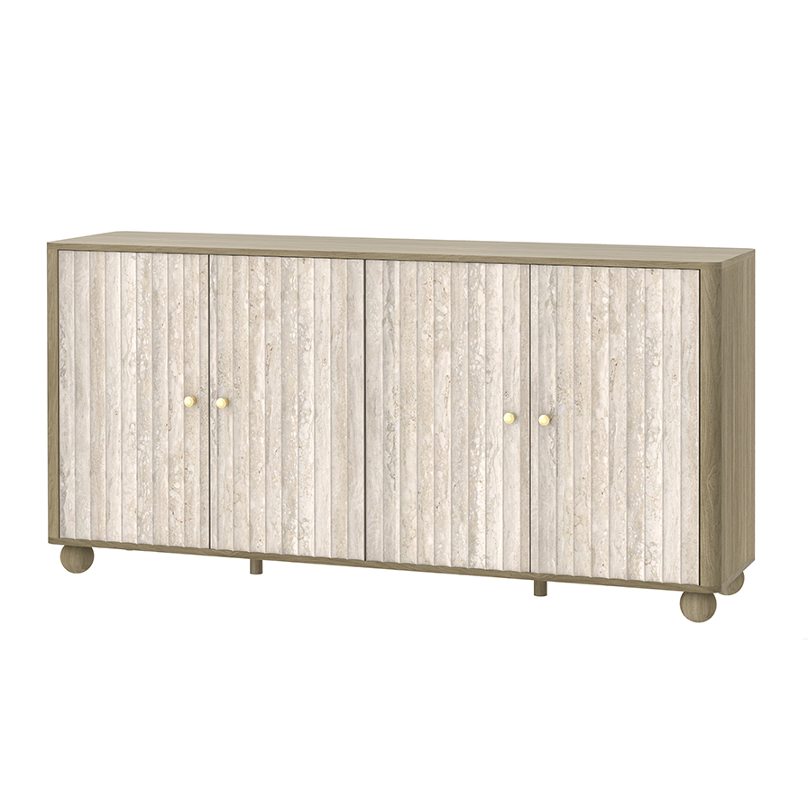 Pebble Groove 4-Door Cabinet